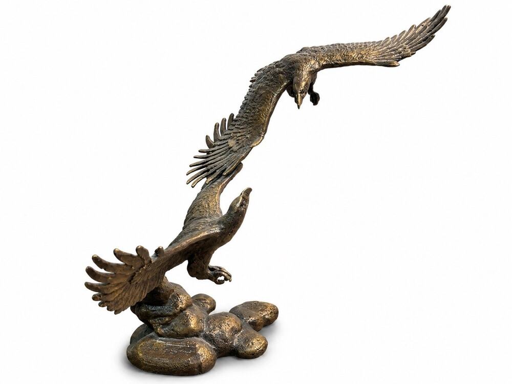 Guardians of the Skies Ronald Van Ruyckevelt Solid Bronze Eagle Sculpture